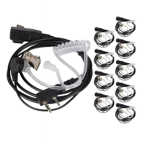 10PCS Accessories Air Acoustic Tube Headset Earpiece for for Radio Walkie Talkie Headset for 888S UV-5R UV-82