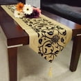 thumbnail image 2 of Camino de Mesa Camaleón Flocado Mantel Home Runners Table Flag Cover (Champagne) Tmvgtek Libre de BPA, 2 of 3