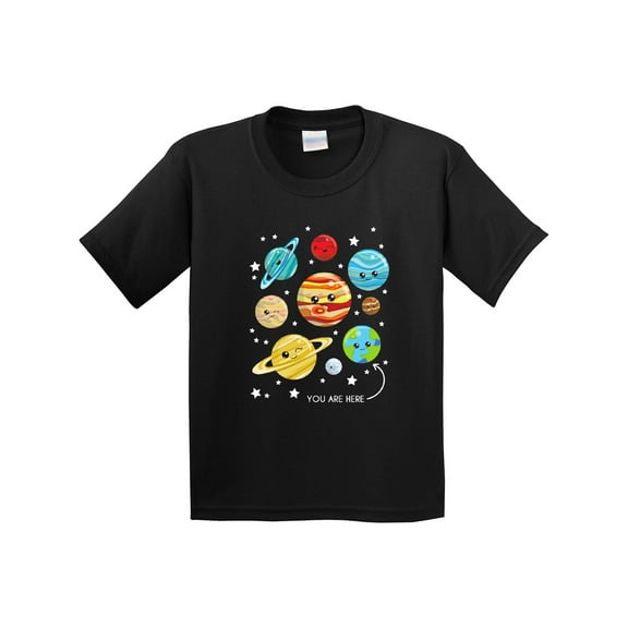 Inktastic Cute Planets, Kawaii Planets, Space, Cosmos, Stars Youth T-Shirt