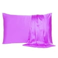 thumbnail image 6 of Violet Dreamy Set of 2 Silky Satin Standard Pillowcases, 6 of 6