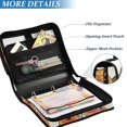 thumbnail image 3 of FORMRS Zipper Binder with Shoulder Strap 1.5-inch Ring 500 Sheet Capacity File Bag, Hand Drawn Floral, 3 of 5
