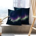 thumbnail image 6 of LALILO Throw Pillow Covers Colorful Polar Arctic Northern Lights Cushion Cover 18" x 18", 2 Pack, 6 of 6