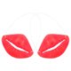 thumbnail image 4 of 2 piezas de decoración de Halloween: Bocas de salchicha con forma de cara, divertidas caricaturas con labios rojos. Adornos y juguetes para fiestas de baile y festivales de Halloween., 4 of 7