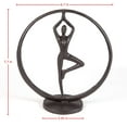 thumbnail image 3 of Danya B. Yoga Tree Circle Cast Iron Sculpture Modern Art Shelf Décor and Gift for Yoga and Meditation Lovers for Home Office, Yoga Studio or Home Decoration Statement Piece, 3 of 7