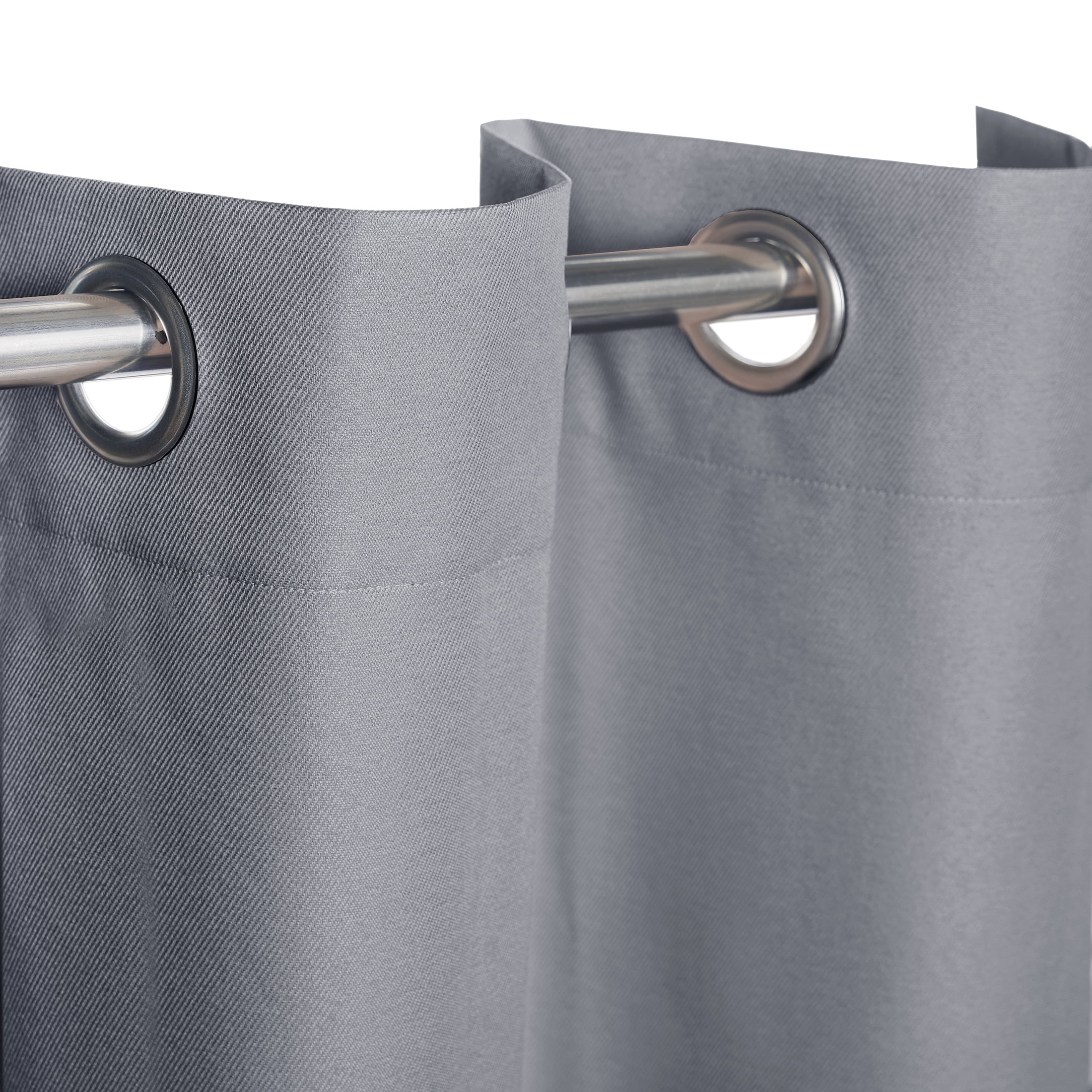 Mainstays Gray Solid Blackout Grommet Single Curtain Panel, 30" W x 84" L