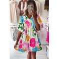 thumbnail image 4 of FOLUNSI Élégante Robe Blanche à Fleurs à Col en V, Coton Clair, Incontournable d'Été, 4 of 8