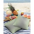 thumbnail image 3 of Pack of 2 Outdoor Pillow Covers, Ombre Abstract Gradient Light Green and Gray Waterproof Square Throw Pillowcase Cushion Decorative Pillow Covers for Couch Patio Tent, 16x16 in, 3 of 6