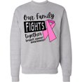 thumbnail image 2 of Inktastic Our Family Fights Together Breast Cancer Awareness Adult Sweatshirt, 2 of 4
