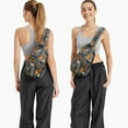thumbnail image 6 of Sling Backpack,Autumn Halloween Scene Pattern Crossbody Bag with Water Bottle Holder,Waterproof Sling Bag for Men/Women with Chest Phone Holder for Hiking,Travel, 6 of 6