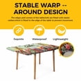 thumbnail image 4 of Spring Easter Bunny Table Cloths for 3 Foot Rectangle Tables, Green Wooden Red Floral Easter Eggs Patio Waterproof Elastic Fitted Tablecloths, Washable Rectangular Table Cover for Camping, 4 of 8