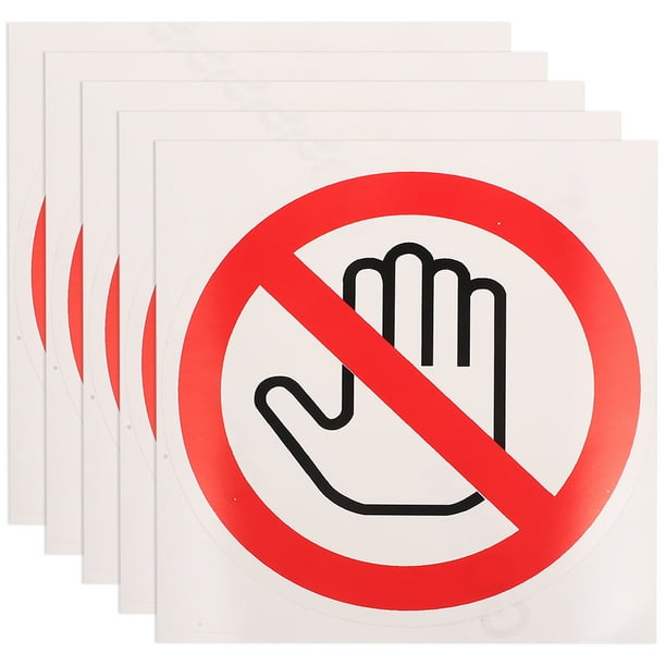 5pcs Do Not Touch Sticker Don't Touch Warning Label Sticker Not Touch ...