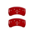 thumbnail image 2 of MGP Caliper Covers 10198SMBPRD Mustang Front/3.7 Rear Red Powder Coat Set of 4 Fits select: 2010-2014 FORD MUSTANG, 2 of 7