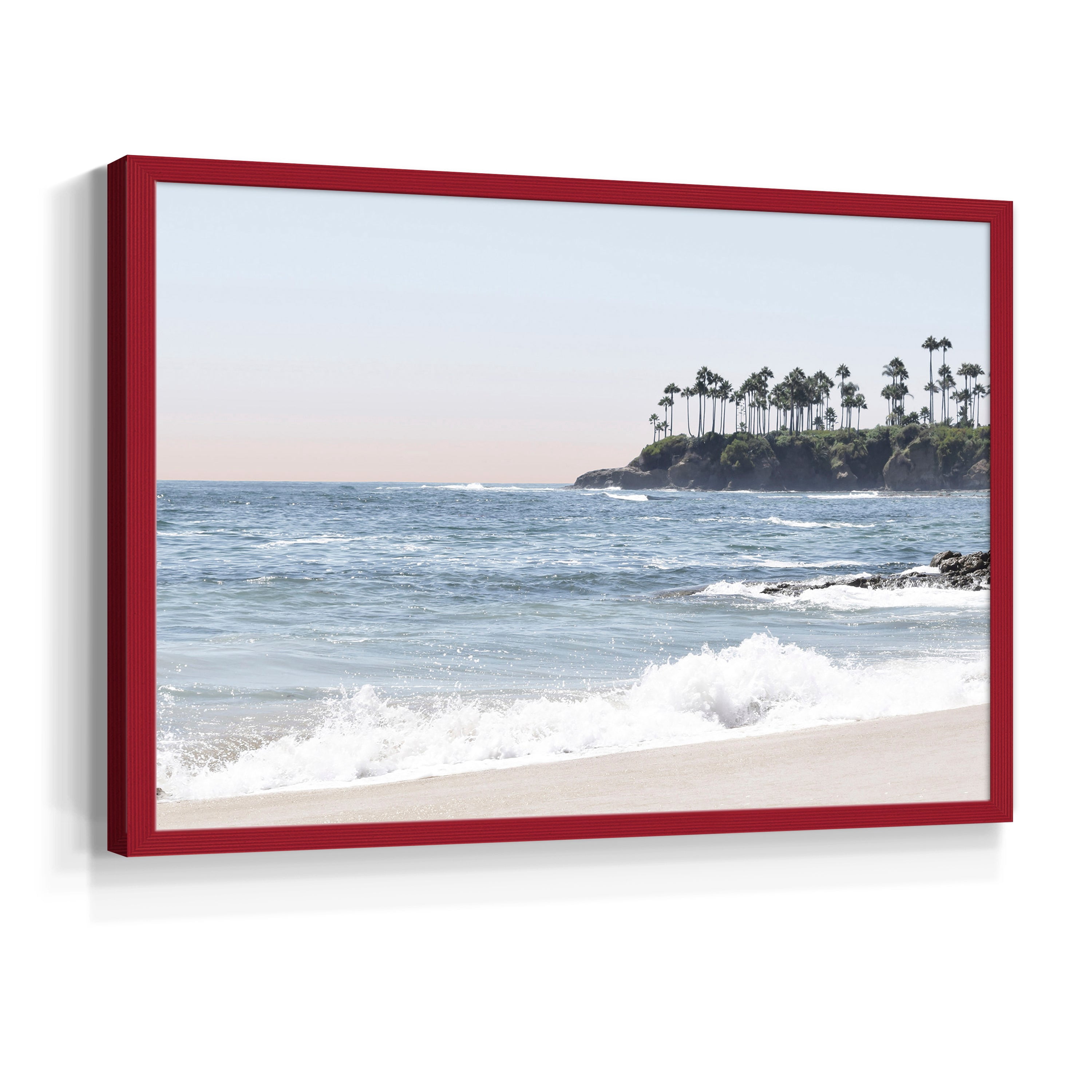 Distant Palms by Natalie Carpentieri - Restickable Framed Giclée Print