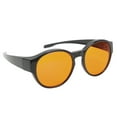 thumbnail image 3 of Gafas de ordenador anti-Blue Ray, aptas para gafas graduadas, lentes color ámbar y naranja, montura redonda., 3 of 14