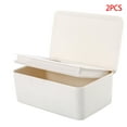 thumbnail image 1 of facefd 2 Pieces Baby Tissue Dispenser Plastic Napkin Holder Box Dry Tissue Paper Case with Cover Home Office Plastic Napkin Holder, 1 of 9