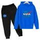 thumbnail image 4 of Conjunto de 2 piezas de sudadera con capucha y pantalones de jogging para niños de la NASA, moda informal para primavera y otoño, chándales de 3 a 12 años, conjuntos de tendencia para niños y niñas, r, 4 of 5