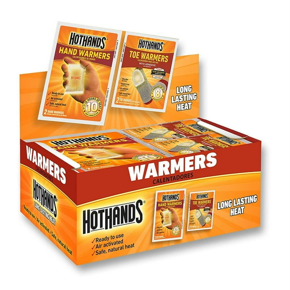 HotHands Hand and Foot Warmers Combo - 24 Pair of Hand Warmers and 8 Pair of Toe Warmers