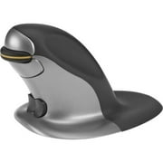 Posturite Penguin Ambidextre souris verticale - Laser - Sans Fil - Fr?quence radio - Argent, Graphi