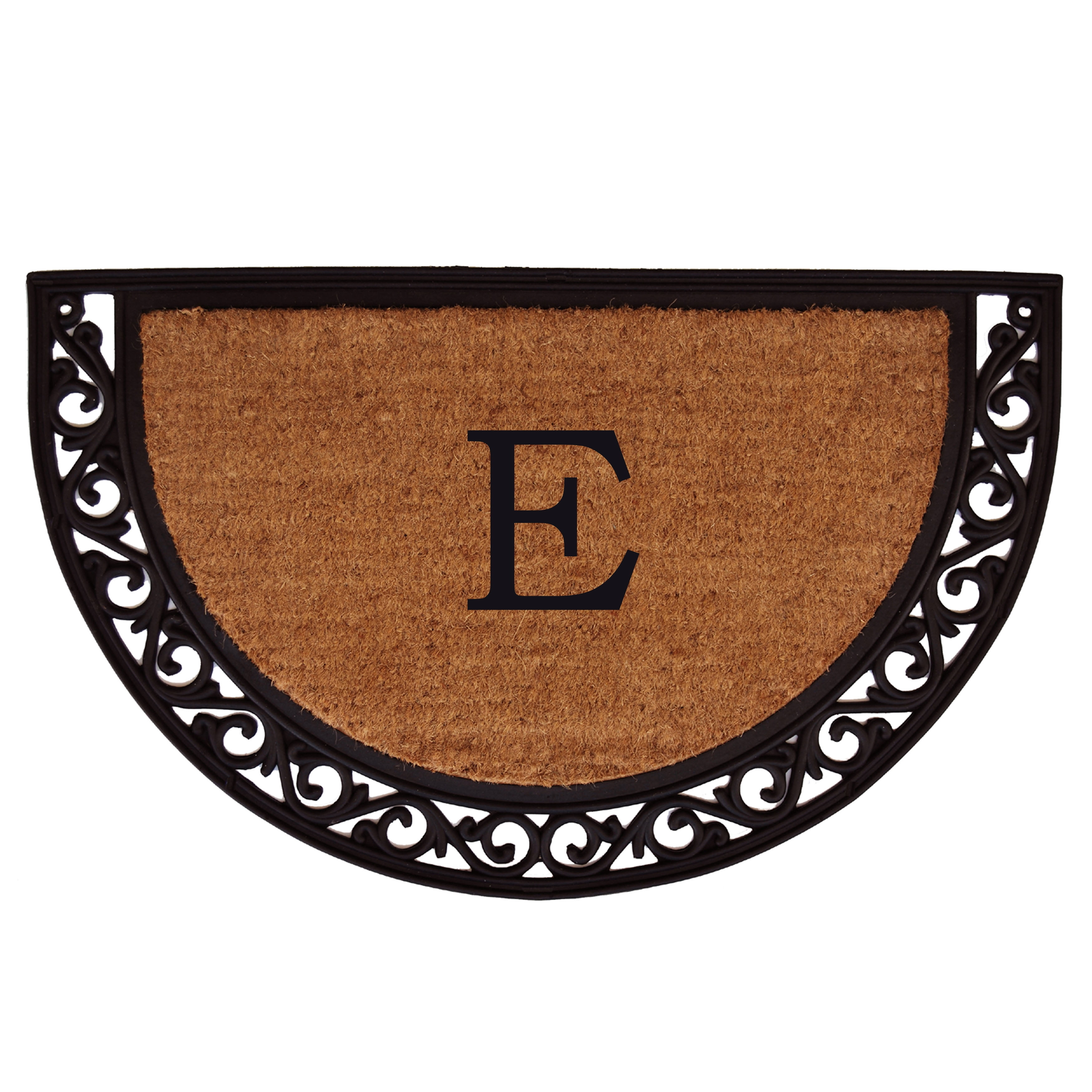Calloway Mills Ornate Scroll Monogram Outdoor Doormat 18" x 30" (Letter E)