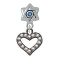 thumbnail image 1 of Black Nickel Plated AB Crystal Open Heart - Star of David with Blue Crystal Charm Bead, 1 of 1
