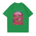 thumbnail image 3 of T-shirts pour Femmes Trapstar T-Shirt Imprimé pour Femmes Décontracté Graphique Junior Filles Manches Courtes tee-Shirt Original avec Col Rond(Vert, 2TG), 3 of 3