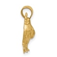 thumbnail image 2 of 14K Yellow Gold Satin Diamond Cut Rooster Pendant, 2 of 7