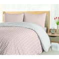 thumbnail image 5 of Ambesonne Geometric Duvet Cover Sets, Squares Polka Dots, 2-Queen, Pale Pink White, 5 of 7