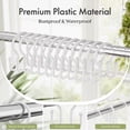thumbnail image 2 of Shower Curtain Hooks White, 12Pcs Plastic Shower Hooks for Shower Curtain, Double Hook Shower Curtain Hooks Rust Proof Shower Curtain Hangers, 2 of 7