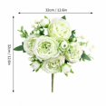 thumbnail image 3 of Artificial White Roses Faux Flowers Bouquet for Vase Home Decor Wedding Table Centerpieces for Living Room Decoration, 3 of 5