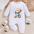 thumbnail image 2 of KPOPLK Baby Boy Organic Cotton Romper Pajamas Fall Winter Pullover Preemie Newborn One Piece Snug Fit Outfit Long Sleeve Footless Sleepwear Size 6-9 Months, 2 of 6