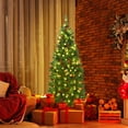 thumbnail image 3 of Patiojoy 4.5FT Pencil Christmas Tree  Hinged Artificial Slim Xmas Tree with Sturdy Metal Stand, 3 of 10