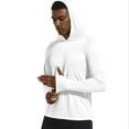 thumbnail image 5 of Homeyce Men's UPF 50+ Sun Protection Hoodie Shirt Long Sleeve Uv Protection Shirt Fishing Swimming Lightweight Rash Guards Hoodie with Hood Quick Dry T Shirts,White XL, 5 of 5
