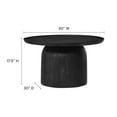 thumbnail image 3 of Coffee Sofa Side End Table, round, Black, Wood, Living Room Lounge Cafe Lobby Hospitality Restaurant, Modern Contemporary, HB37692, 3 of 7