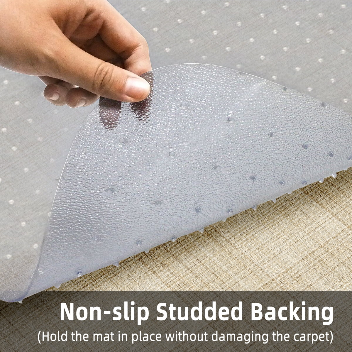 GPED Office Carpet Chair Mat, 36" x 48" Carpet Protector Mat with Lip for Home, Gaming Floor