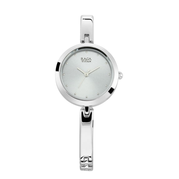 Titan Raga Viva Analog Grey Dial Women Watch With Metal Strap-NS2606SM04