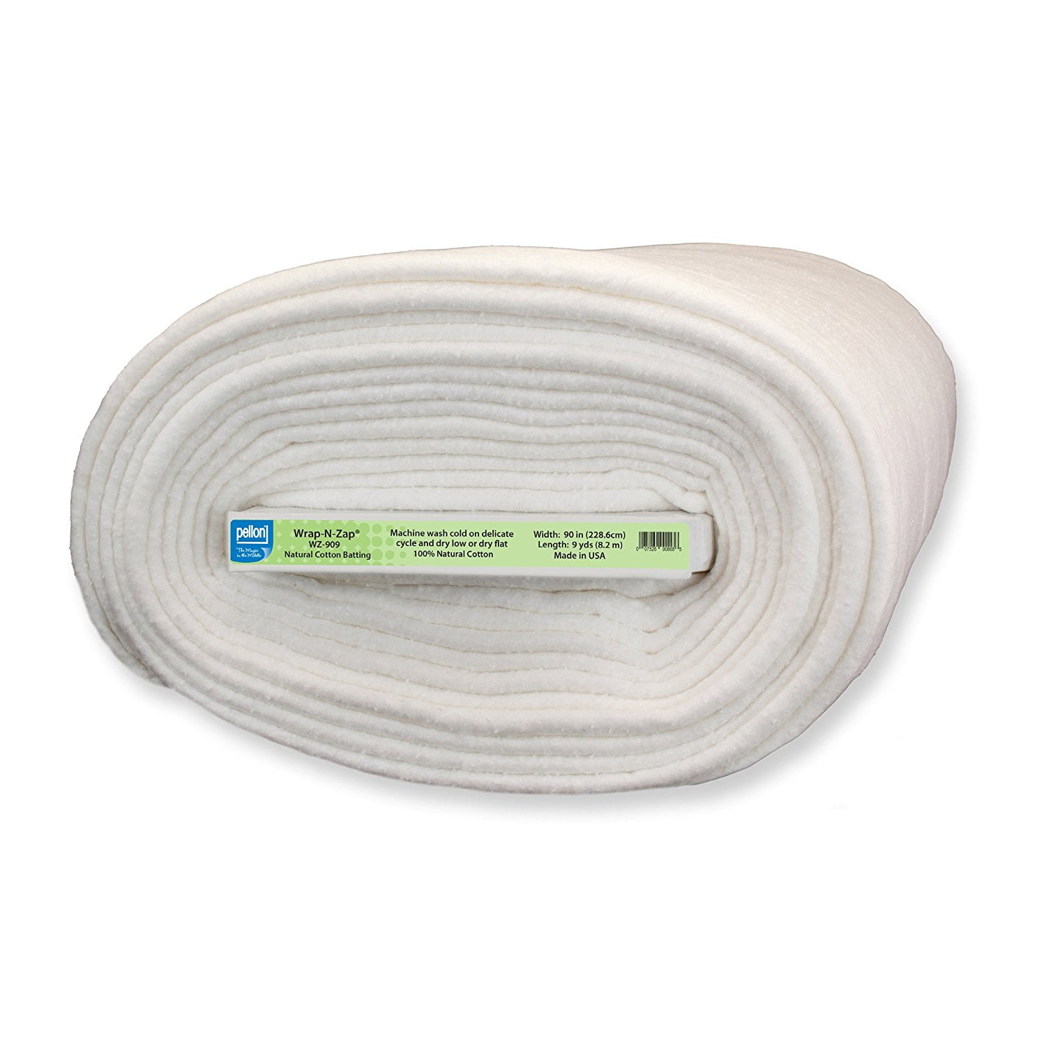 WZ909 WrapNZap Natural Cotton Batting. 90" x 9 yd Bolt, Pellon Wrap