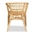 thumbnail image 4 of Baxton Studio Kaka Modern Bohemian Natural Brown Rattan Dining Chair, 4 of 7
