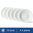 thumbnail image 6 of Dayedo White 10 inch Feast Plate, Ceramic Salad Plate (6-piece Set), 6 of 8