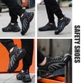 thumbnail image 3 of Tanleewa Steel Toe Work Shoes for Men Nonslip Safety Anti-Smashing Shoe Size Men5/Women7, 3 of 8