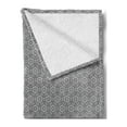 thumbnail image 2 of Vintage Soft Flannel Fleece Throw Blanket, Continuous Nostalgia Monochromatic Lace Pattern with Geometric Motifs, Cozy Plush for Indoor and Outdoor Use, 50" x 70", Dark Taupe Grey White, by Ambesonne, 2 of 5
