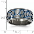 thumbnail image 5 of Finest Gold Edward Mirell Titanium Blue Anodized Brushed 10 mm Band - Size 10, 5 of 7