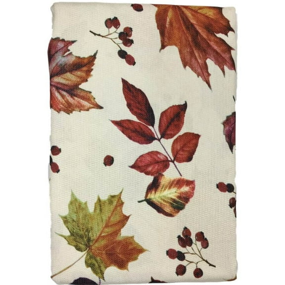 Autumn Gatherings Harvest Leaves Fabric Tablecloth, Foliage Table Cloth 60x104