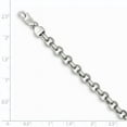 thumbnail image 2 of 14K White Gold 7.5in 6.25mm Polished Fancy Rolo Link Bracelet, 2 of 2