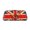 Gold, variant on Union Jack Flag Pencil Case Pouch Organizer, Leather Stationery Bag Daily Cosmetics Holder