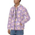 thumbnail image 3 of Wukai Sheeps Print Men's Zip-Up Hoodie,Fleece Full-Zip Hoodie for Men, Hooded Sweatshirt-Large, 3 of 5