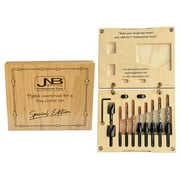 JNB Pro Plybox Special Edition Wood Countersink Drill Bit Set & Plug Cutters Set - 5 Pc Adjustable Countersink Bit - 3 Extra Tapered Drill - 2 Wood Plug or Dowel Cutters- 2 Collars - 2 Hex Wrench