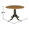 thumbnail image 3 of Wood 42 in. Drop Leaf Dining Table with 2 Chairs in Hickory/Washed Coal, 3 of 10