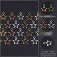 thumbnail image 3 of 250Pcs Hollow Star Pendants 5 Color Tibetan Pentagram Charms Open Back Bezel Star Pendants, 3 of 7
