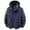 Blue, variant on Men's Zip Up Hoodies Mens Hooded Techwear Jacket Full Zip Utility Pockets Outdoor Windbreaker With Sleeve Patch