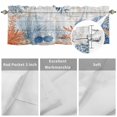 thumbnail image 3 of Ocean Corals Valances for Windows Summer Beach Coral Sea Stars Wood Grain Valance Curtains Rod Pocket Bathroom Small Window Treatments for Kitchen Living Room Bedroom, 54"x18", 3 of 7